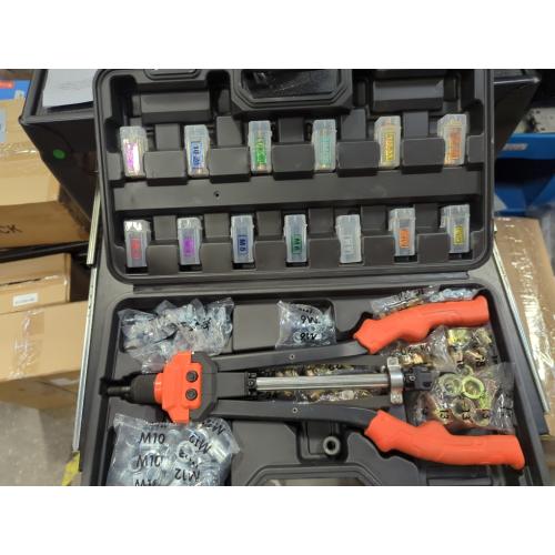 VEVOR Rivet Nut Tool, 16 inch Rivnut Tool Kit with 13PCS Metric and SAE Mandrels, 186PCS Rivet Nuts, Semi-auto Retraction, M3, M4, M5, M6, M8, M10, M12, 1/4-20, 5/16-18, 3/8-16, 1/2-13, 8-32, 10-24