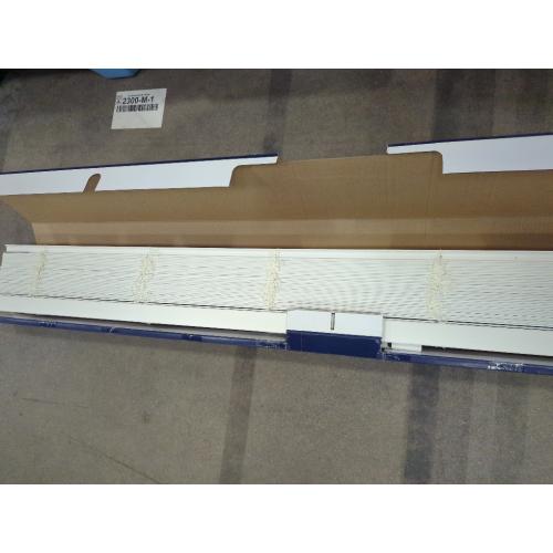 LEVOLOR Trim Go 2-in Slat Width 72-in x 64-in Cordless White Faux Wood Room Darkening Horizontal Blinds