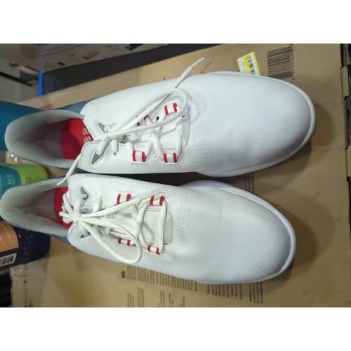 FootJoy, White with Gray and Red patterns, Men's 11 FJ Fuel Golf Shoe