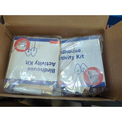 Birdhouse Kit - 15 Unfinished Wood Bird Houses for Children to Paint - Wood Craft Project Kits for Kids - Wooden Arts & Craft for Girls & Boys
