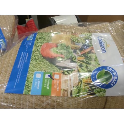 Coolaroo 2-Pack 5 Gallon Heavy Duty Plant/Vegetable/Herb/Fruit Breathable Fabric Grow Planter Pot Bags with Handles, Desert Sand