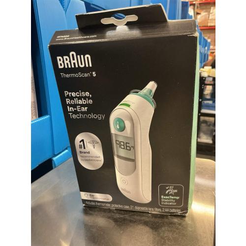Braun ThermoScan 6 Ear Thermometer with Color-Coded Digital Display, ExacTemp Stability Indicator, Baby and Infant Friendly, No. 1 Brand Recommended by Pediatricians, IRT6515