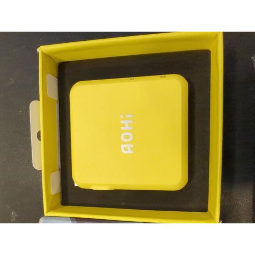 Yellow AOHI Magcube 140W USB C Charger PD3.1 3-Port GaN  Laptop Wall Charger 100W Fast Charging Power Adapter Foldable Plug for MacBook Pro 16'', Dell XPS, iPad Pro, Galaxy, iPhone 15 Pro, Chromebook, Yellow