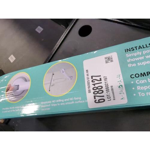 White 16 inch 2 Pack Shower Handle Strong Suction