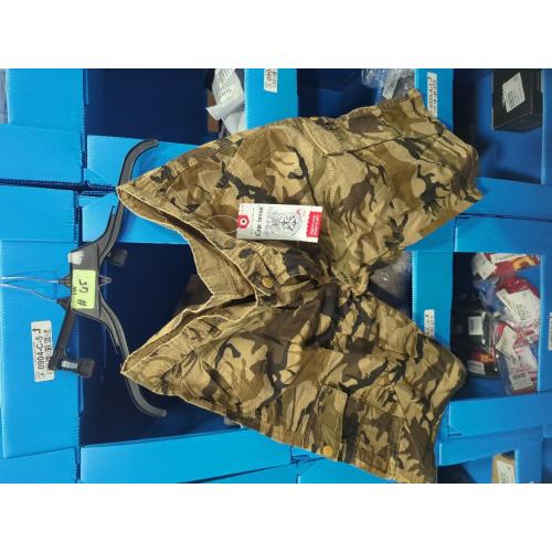 Size 38 DGWZ Mens Cargo Shorts Elastic Waist Multi Pocket Hiking Outdoor Camo Stretch Cotton