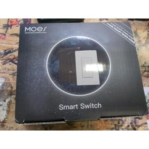 MOES Zigbee Smart Switch 1 Gang, No Neutral Wire Required, Inteligente Single Pole Light Switches, Compatible with Alexa Google Assistant, Remote Control, Require MOES Zigbee Hub
