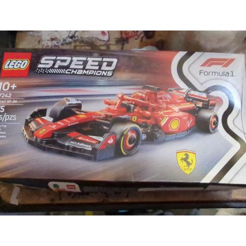 LEGO Speed Champions Ferrari SF-24 F1 Race Car Toys - Building Sets for Kids, Boys & Girls, Ages 10  - Ferrari F1 Model Car Kits for Display or Play - Gift Ideas for Birthdays and Fans - 77242
