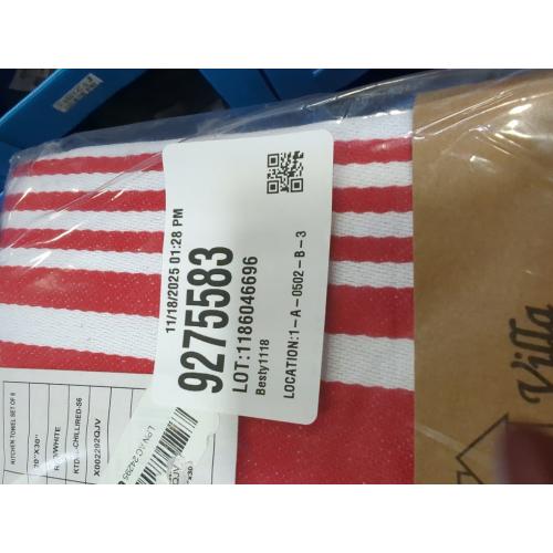 Urban Villa Kitchen Towels 100% Cotton Pack of 6, Highly Absorbent Quick Drying Super Soft Premium Dish Towels for Kitchen with Hanging Loop Hand & Tea Towels - 20x30 Inch, (Red & White, Striped)