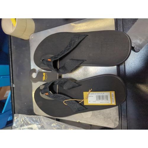 Black Size 9 Teva Voya Flip Women S Vegan Bar Street Thong Sandal in Black Size 9