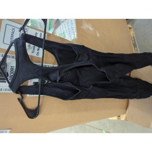 OLCHEE Womens XL Workout Jumpsuits Seamless Yoga Gym Bodycon Rompers Sexy Racerback Tummy Control Padded Bra Unitard