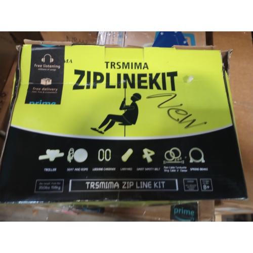 150/180/200 Feet Zip Line Kit for Kids and Adult Up to 330 lb - Updated Removable Design Trolley and Thickened Seat Rust Proof W/Safety Harness - Zipline Kits for Backyard