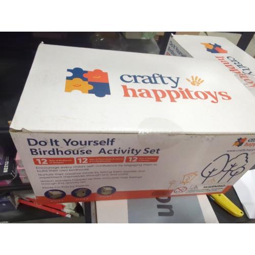 12 DIY Bird House Kits For Children to Build - Wood Birdhouse for Kids to Paint - Unfinished Bird Houses for Kids - Wood Craft Project Kits - Wooden Arts & Craft for Girls & Boys - Classroom Activity