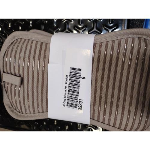 All-Clad Premium Pot Holder & Hot Pad: Heat Resistant up to 500 Degrees - 100% Cotton, 10x6.25 Hot Pad for Kitchen and Barbeque, 6-Pack, Mushroom
