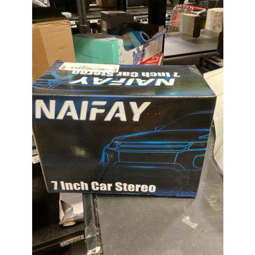 Naifay Single Din Touchscreen Car Stereo with Carplay & Android Auto, 7inch Flip Out Screen Car Stereo with Bluetooth Car Audio Receivers, Backup Camera, FM Radio/Mirror Link/USB/AUX/TF/Subwoofer