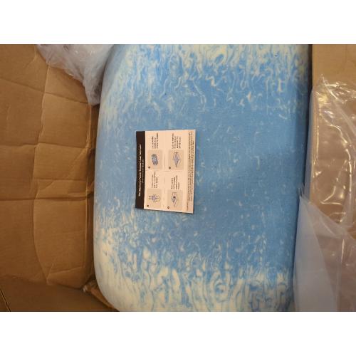 Amazon Basics Twin Mattress Topper, Cooling Gel-Infused, CertiPUR-US Certified, 2 Inches, Blue
