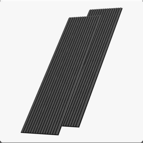 2pk Acoustic/Sound proof Wood Slat Wall Panels,Dark Grey Sound Absorbing Panels for Ceiling and Wall
