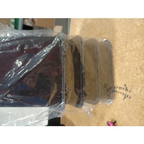 SKYREN Bed Risers, 6 Inch Heavy-Duty Plastic, Black, 4 Pack, for Beds, Couches and Tables