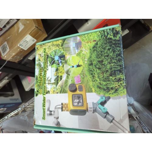 Drip Irrigation System Kit with Water Timer 100FT，1/2 inch Hose 1/4 inch Distribution Tubing，Water Timer for Garden Hose with Anti-Leakage Quick Connector and Drip Emitters,for Potted Plant