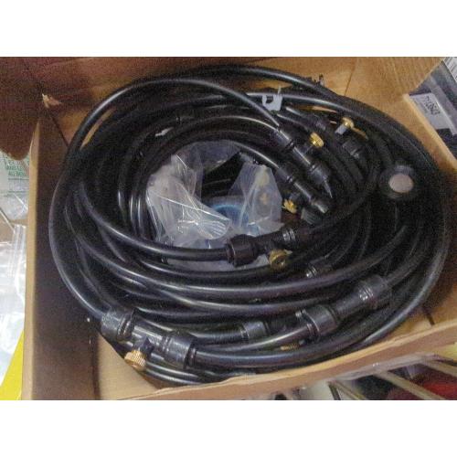 Size 75ft Outside Patio - 75FT Misting Cooling System with 28 Brass Nozzles and 3/4 Adapter, 23M DIY Outdoor Misters Kit for Garden, Greenhouse, and Patio Cooling