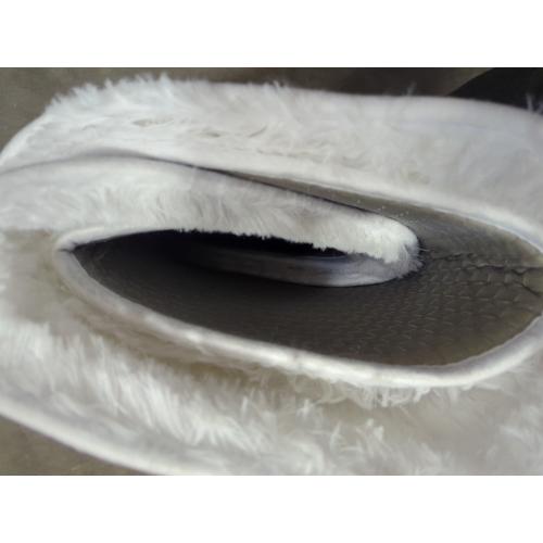 Ophanie Round Rug 5Ft White Circle Area Rug, Aesthetic Room Decor, Fluffy Fuzzy Bedroom Carpet, Plush Soft Shaggy Living Room Rugs for Kids Home Decor, Nursery