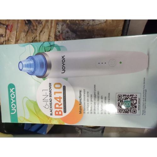 VOYOR Blackhead Remover Pore Vacuum - Electric Face Vacuum Pore Cleaner Acne White Heads Removal with 6 Suction Heads (BR410)