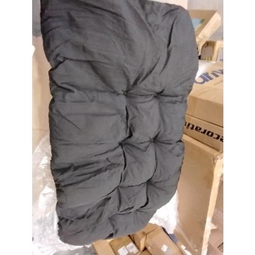 Porch Swing Bench Cushions with Backrest, Replacement Cushions Outdoor Swing Seat Cushions 2/3 Seater Bench Pads Furniture Soft Mat with Ties for Patio Garden,59 * 40 * 3inch,Black