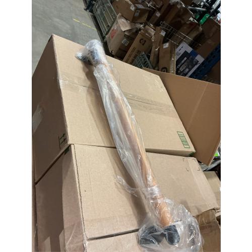 SELEWARE 26 Inch Wood Handrail Indoor Stairs Handrail Wall Mount Handrail w/Sturdy Metal Barckets, Barrier-Free Staircase Grab Bar for Elderly, 1.3 Inch Round