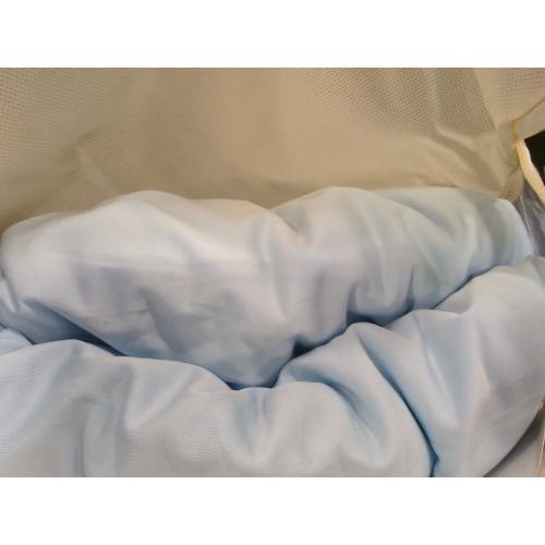 2 Pack 6 Ft Baby Blue Spandex Table Clothes for 6 Foot Rectangle Tables, 6FT Wrinkle Free Fitted Tablecloths Ruffles Design Table Cover for Party, Banquet, Wedding and Events