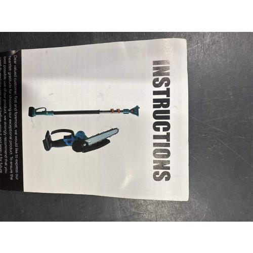 2-in-1 Cordless Pole Saw & Mini Chainsaw for Tree Trimming & Yard Work, Adjustable Pole 1.94–2.45m, 2 Batteries, Pure Copper Motor, Lightweight Design, Blue – Ideal for Homeowners & Gardeners