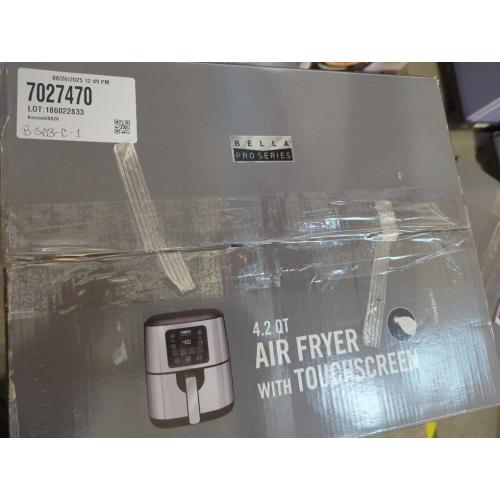 Silver Bella PRO - 4.2-qt. Touchscreen Air Fryer - Stainless Steel