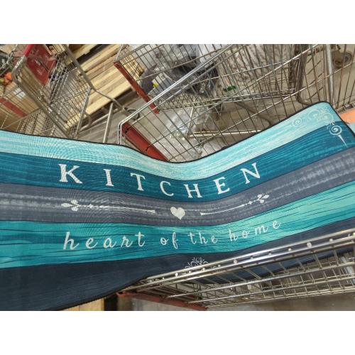 Arttown Anti-Fatigue Kitchen Rug Set of 2, Waterproof Non-Slip, Teal Green