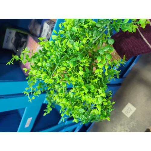 RECUTMS 8 Bundles Artificial Bushes Greenery Plants Stems Faux Shrubs Boxwood Plants Outdoor UV Resistant Fake Eucalyptus for Farmhouse Home Office Wedding Patio Backyard Indoor Outdoor Decor(Green)