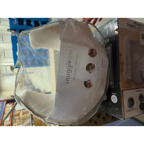 Nursing pillow with a 100% cotton satin cover. Firm maternity pillow for breastfeeding and support. Multi-purpose comfort during pregnancy and postpartum. Boomerang design by Nordic Sleep.