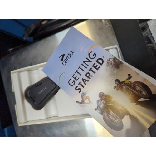 Cardo Systems Spirit Motorcycle Bluetooth Communication Headset, 2-Way Bluetooth, Thin 32mm Speakers, Waterproof, Universal Connectivity - Single Pack