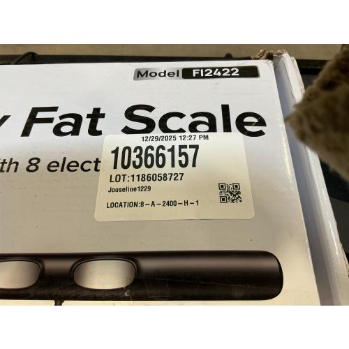 RunStar Scale for Body Weight and Fat, Full-Body Bathroom Scale with 8 Electrodes for BMI, Muscle Mass, High-Accuracy Body Composition Monitor with 28 Metrics & App Connectivity, 3-Metric Display