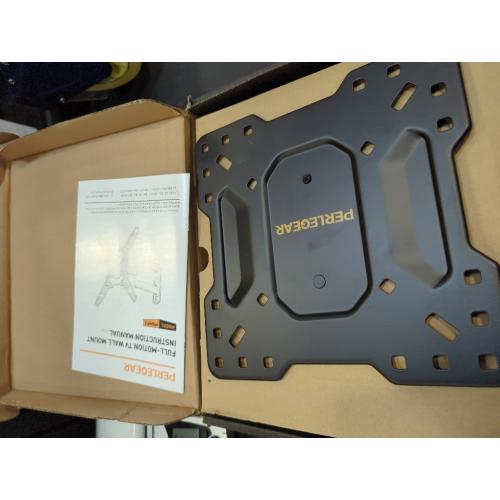 Black Perlegear Full Motion TV Mount for Most 26–65 inch Flat or Curved TVs up to 82 lbs, Wall Mount TV Bracket with Articulating Arms, Tool-Free Tilt, Swivel, Extension, Max VESA 400x400mm, PGMF3