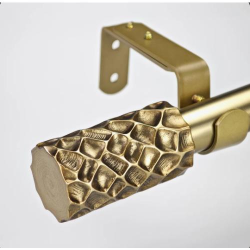 Single Curtain Rod Set Gold Adjustable 36-72