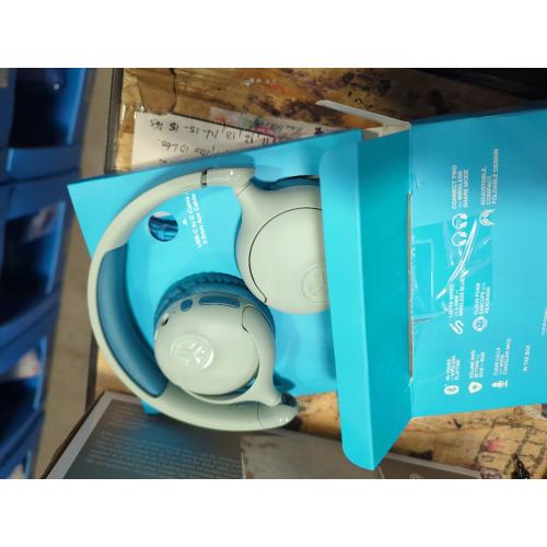 JLab JBuddies Pop Kids Headphones, Wireless / Wired, 48  Hr Playtime, Volume Safe, Cloud Foam, Teal