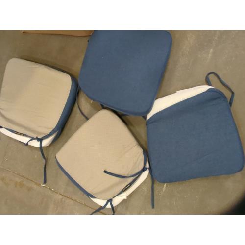Chair Cushions for Dining Chairs, D-Shaped Kitchen Chair Cushions with Ties Set of 4, Seat Cushions for Dining Room/Kitchen Chairs Royal Blue