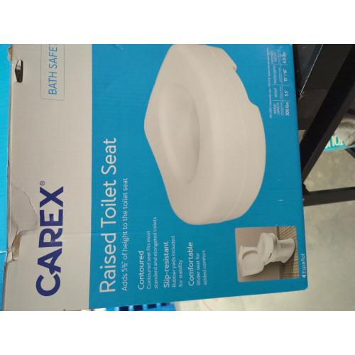 White Carex Raised Toilet Seat B310-00 1