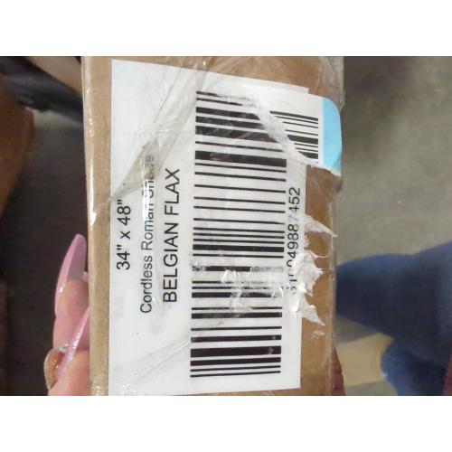 34x48 Chicology Light Filtering Roman Shade Belgian Flax