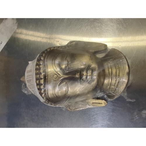 Gold eSplanade Brass Buddha Face Wall Hanging Idol Statue Figurine Murti Showpiece | Buddha Head | Home Decor | Tibetan Buddhist Statue
