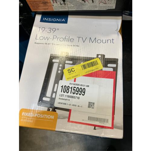 Insignia™ - Fixed TV Wall Mount for Most 19 - 43 TVs - Black