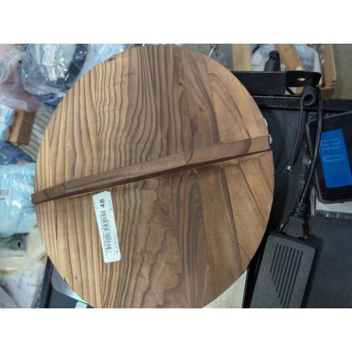 Craft Wok Lid for 14-Inch Woks Traditional Wooden Flat Cover Asian Cookware / 732W323-14in