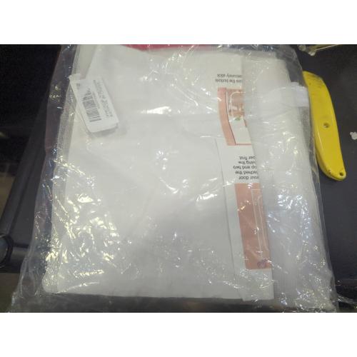 Size 24x80 Color White  Cat Screen Door is Suitable for Door Size 24''x 80'' to Prevent Pets from Running Out of The Screen Door with Zipper Closure, Cat Screens for Bedroom, Living Room,Courtyard Doors, White