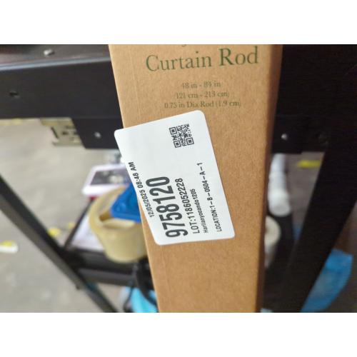 Bee & Willow Selah 48 to 84-Inch Adjustable Curtain Rod Set in Oak