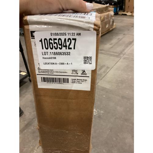 Neodrain Brushed 48-Inch Linear Shower Drain,with 2-in-1 Flat & Tile Insert Brushed Cover, Rectangle Shower Floor Drain, Floor Shower Drain with Adjustable Leveling Feet, Hair Strainer