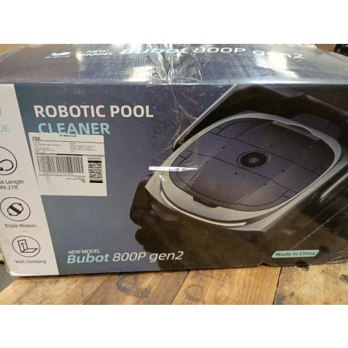 (2026 New) BUBLUE Bubot 800P Gen2 Robotic Pool Vacuum,Cleans Floor/Wall/Waterline/Shallow Area,Powerful Suction Pool Cleaner,Smart Navigation,App Control & Scheduling for Pools up to 1,076 Sq.Ft.Grey