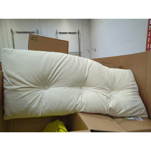 White Triangular Wedge Headboard Pillows Twin XL Dorm Headboard Long Backrest Positioning Support Reading Bolster Pillow Side Pockets Wedge Pillow College Dorm Room Essentials Bed Bedroom Decor White