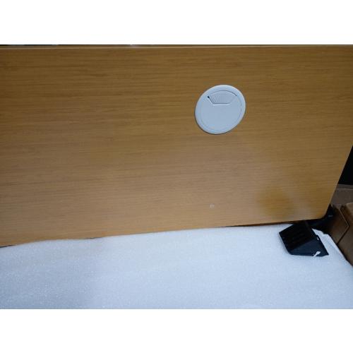 WONDER COMFORT . Electric Oak Adjustable Height Rising Standing Desk with Splice Board, 2 Hook and Wire Hole